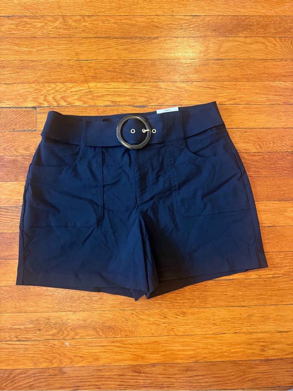 INC International Concepts Black Belted Shorts Size 10